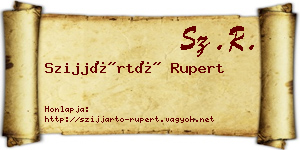 Szijjártó Rupert névjegykártya